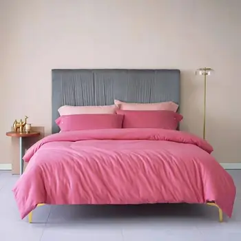 

Fashionable solid color cotton bedding four-piece set of 60 long-staple cotton pure cotton quilt cover sheets pillowcase