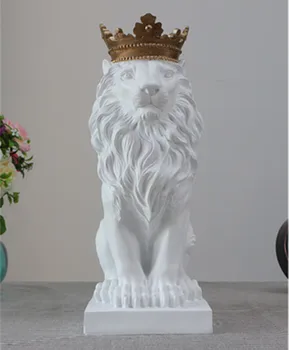 

Lucky Crown Lion Statue Handicraft Decorations Christmas Decorations For Home Sculpture Home Decoration Accessories A965