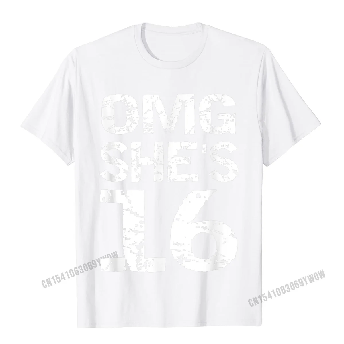 Normal 100% Cotton Fabric Top T-shirts for Boys Short Sleeve Normal Tees 2021 New Fashion Labor Day O-Neck Tee-Shirts cosie 16th Birthday Gift Sweet 16 Group Photo Outfit OMG Shes 16 T-Shirt__541 white