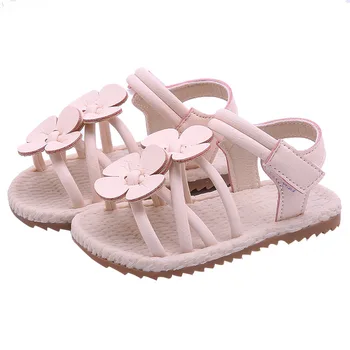 

Children Leather Sandals Kids Girls Shoes Summer Flower Gladiator Little Girls Sandals Princess Shoes Sandalen jongens KS437