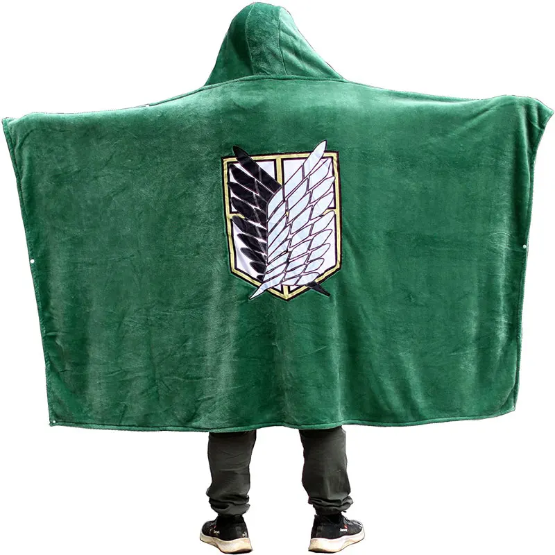 Anime Attack on Titan Throw Blanket Flannel Fleece Blanket Cosplay
