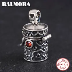 BALMORA Настоящее серебро 925 проба винтажный этнический удачный кулон с секретом для ожерелья для женщин и мужчин подарок для пары Роскошные