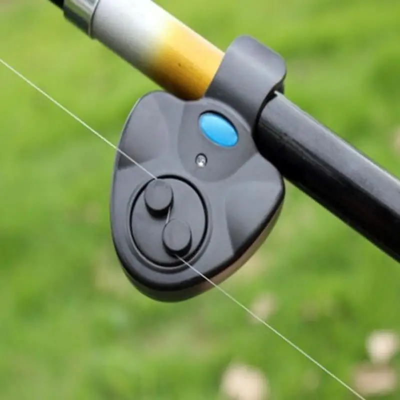 

Black Electronic LED Light Fish Bite Sound Alarm Bell Clip On Fishing Rod
