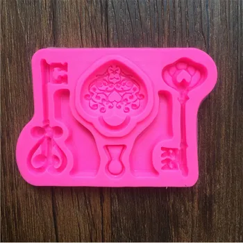 

Lock Silicone Love Shape Key Fondant Silicone Mold For Cake Decorating Tools Fondant Chocolate Cake Mold Cupcake Mould