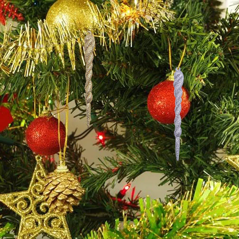 Прозрачный лед сосулька подвесные рождественские украшения X-mas Дерево орнамент Свадебный искусственный лед реквизит украшения замороженные запасы