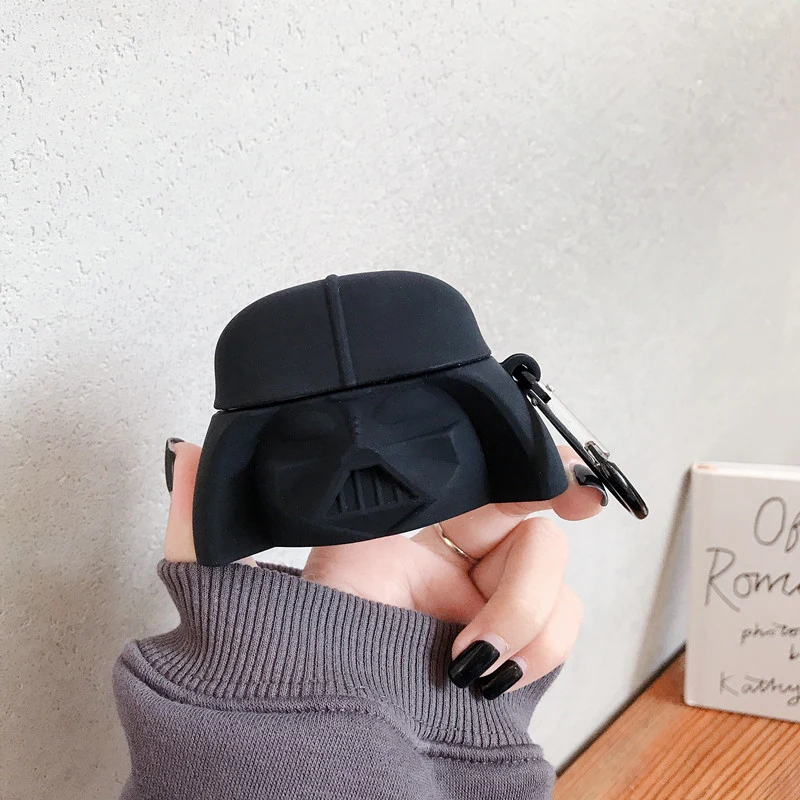 black Чехол для наушников AirPods 3 Cool Black Warrior White Soldiers для AirPods Pro, bluetooth-гарнитура, мягкий силиконовый чехол с крючком - Цвет: black