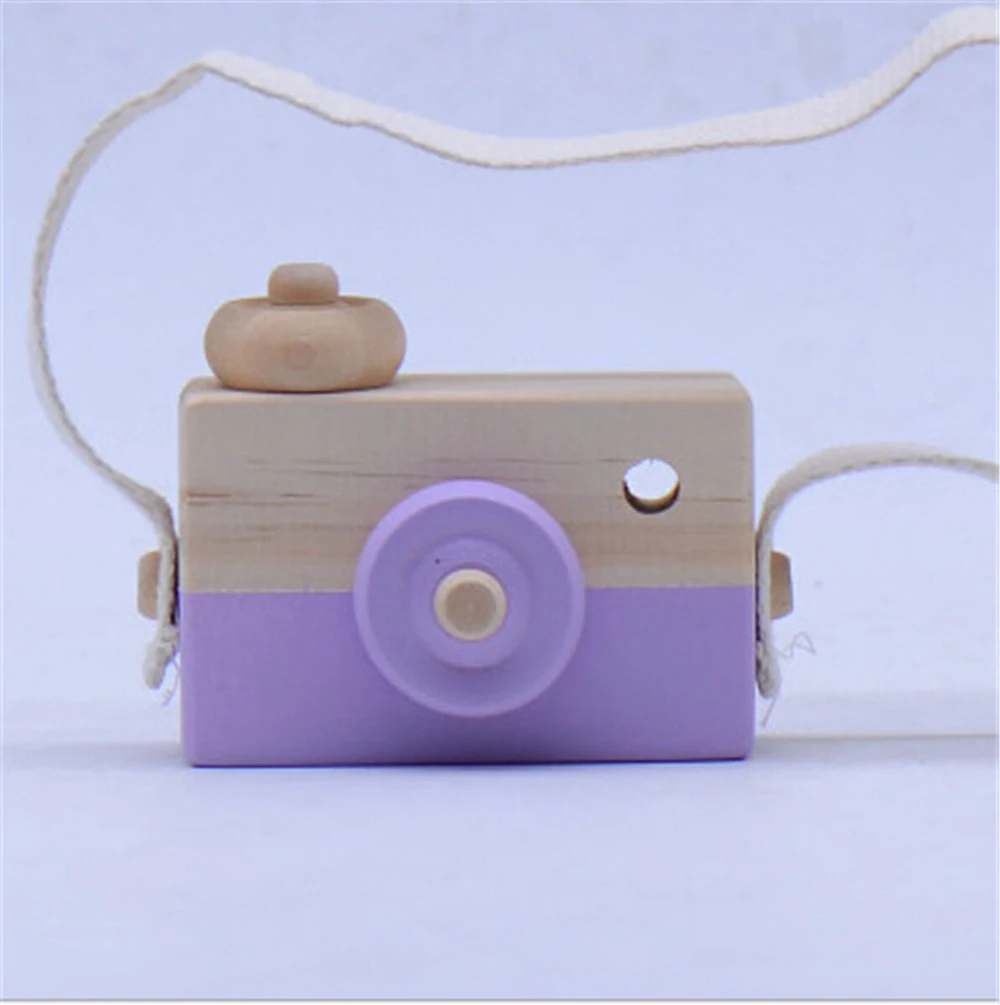 Мини Милая деревянная игрушка камера s для маленьких детей Висячие фотографии реквизит украшения детские развивающие День рождения Рождество камера подарки