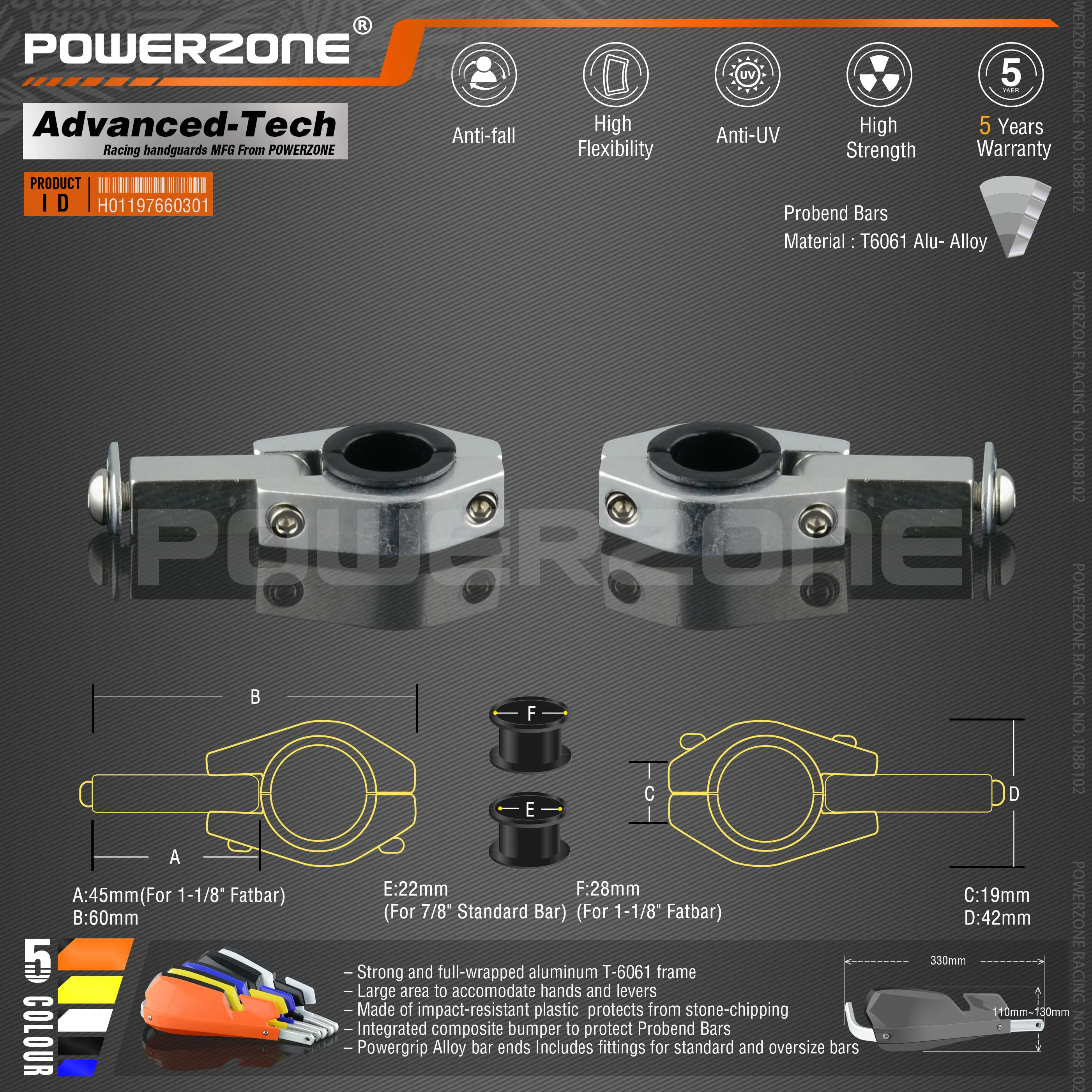 Powerzone PZ-Motect рукавицы для Honda KTM ADV EXC EnduroHusqvarna TE CRF WRF DRZ KLX Мотоцикл Байк ATV руль