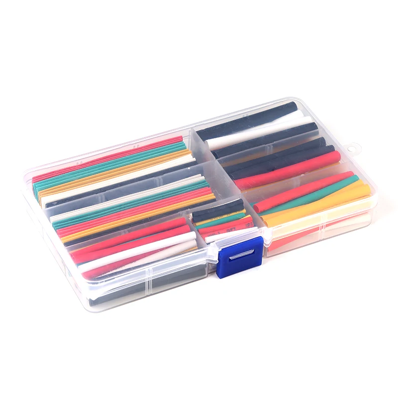140PCS High quality Assorted Polyolefin Heat Shrink Tubing Tube Cable Sleeves Wrap Wire Set 7 Size Multicolor
