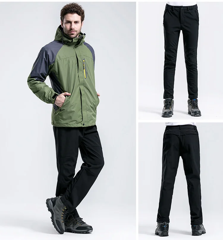 Мужские и женские зимние штаны, зимние утепленные флисовые мужские лыжные штаны, ветрозащитные штаны для рыбалки, кемпинга, походов, лыжных штанов