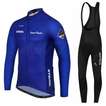 

STRAVA winter long sleeves Jersey suit bib pants ropa ciclismo bicycle service mountain bike bicycle clothing uniform clothing