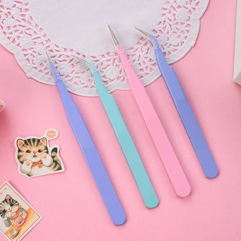 Yoofun 1pc/pack Stainless Steel Tweezers Accessories Sticker Tool for Scrapbooking Journals Utility Knife Kawaii Stationery