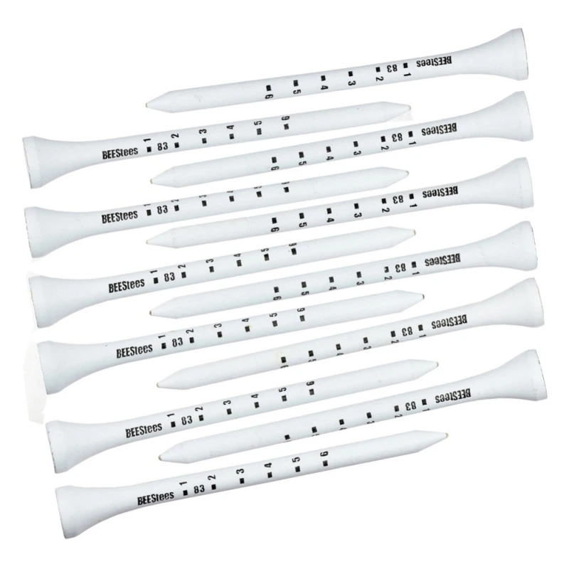 

50 Pcs/Set 83mm Professional Wooden Golf Tees System White Striped Digital Scale Training Equipment Aid Accessories Tool For Gol