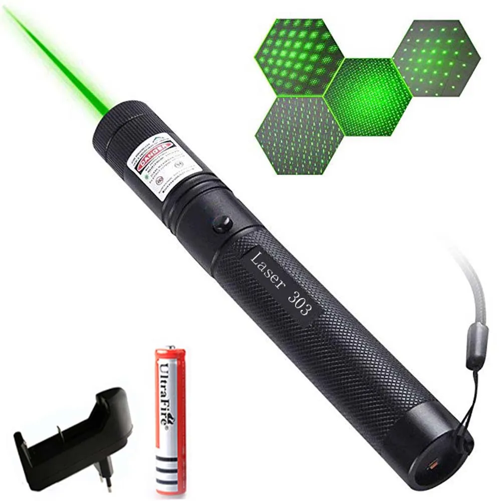 Lot Red 1mW 650nm Laser Pointer Pen Lazer Ray Beam Boxed 16340 Battery Charger 