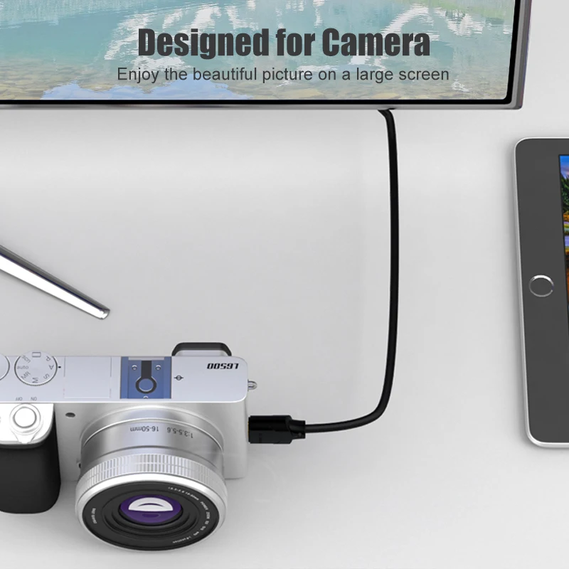 SAMZHE Micro HDMI к Мужской мужскому Удлинительный кабель для телефона Ipad подключение с