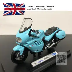 WELLY 1/18 весы Великобритания 2002 Triumph Trophy Motrocycle литой под давлением металлический мотоцикл модель игрушка для коллекции, подарок, дети