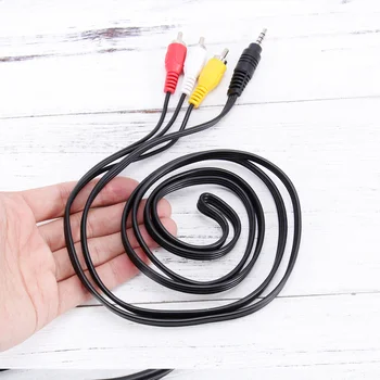 

6-Feet 3.5mm Plug to 3 RCA AV Camcorder Audio Video A/V Cable for Sony JVC Panasonic Canon Samsung Camcorders