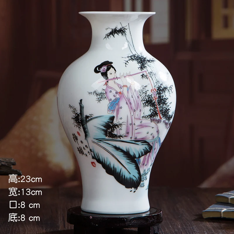 Прекрасная керамическая ваза Jingdezhen композиция для цветов украшение дома