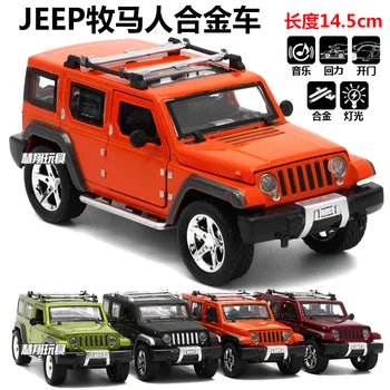 

1:32 high-simulation Jeep Wrangler off-road alloy car model alloy light sound pull back car for children gifts