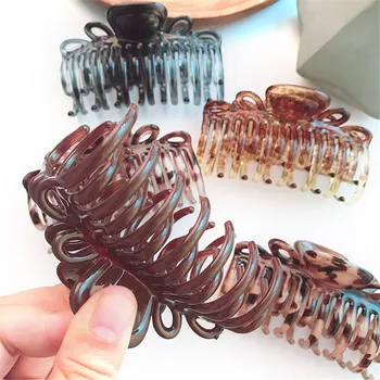 

New Fashion Plastic Hair Claws Hair Clips Girls Hairpins Crab Claws Jaw Clamp Hair Jewelry for Women Banana Grips Accessories
