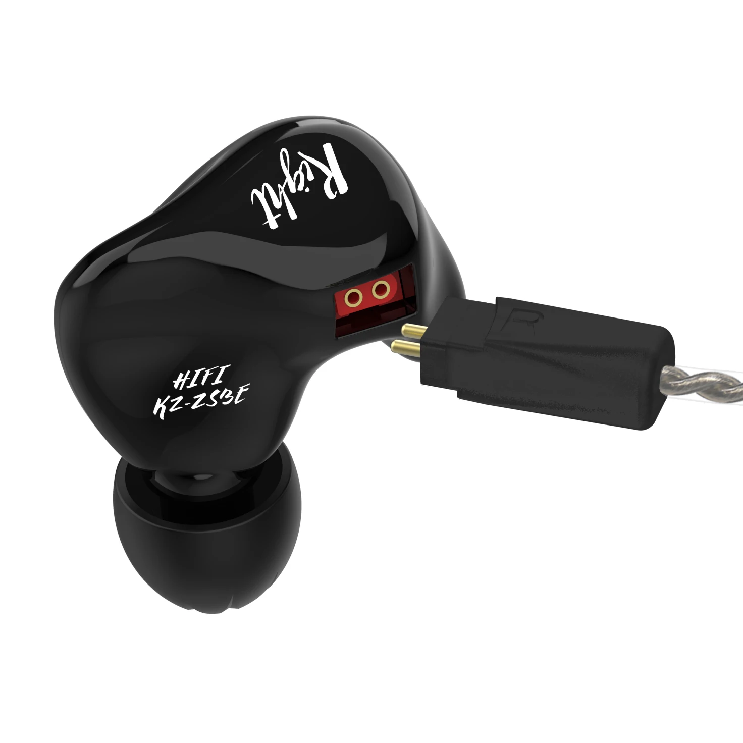 KZ ZS3E Black Earphones Dynamic HIFI Stereo Headset In Ear Monitor Sport Headphone Noise Cancelling Gaming Music ZS3 ZST