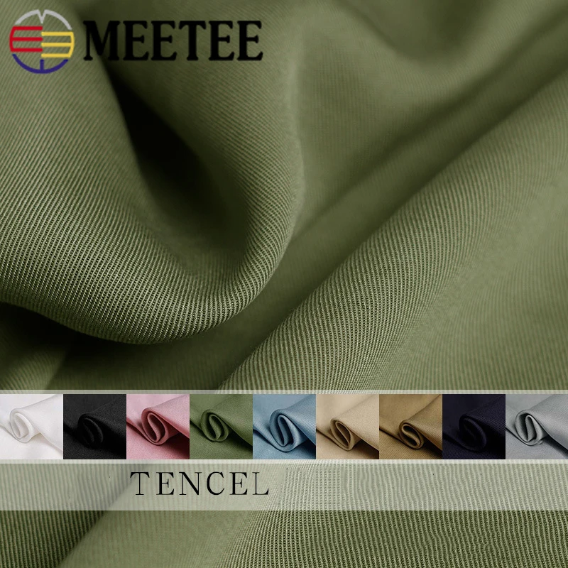 Meetee 100*145cm Eco-friendly Twill Tencel Fabric High Strength Overhang Silky Cloth DIY Sewing Clothing Dress Shirt Accessories | Дом и сад