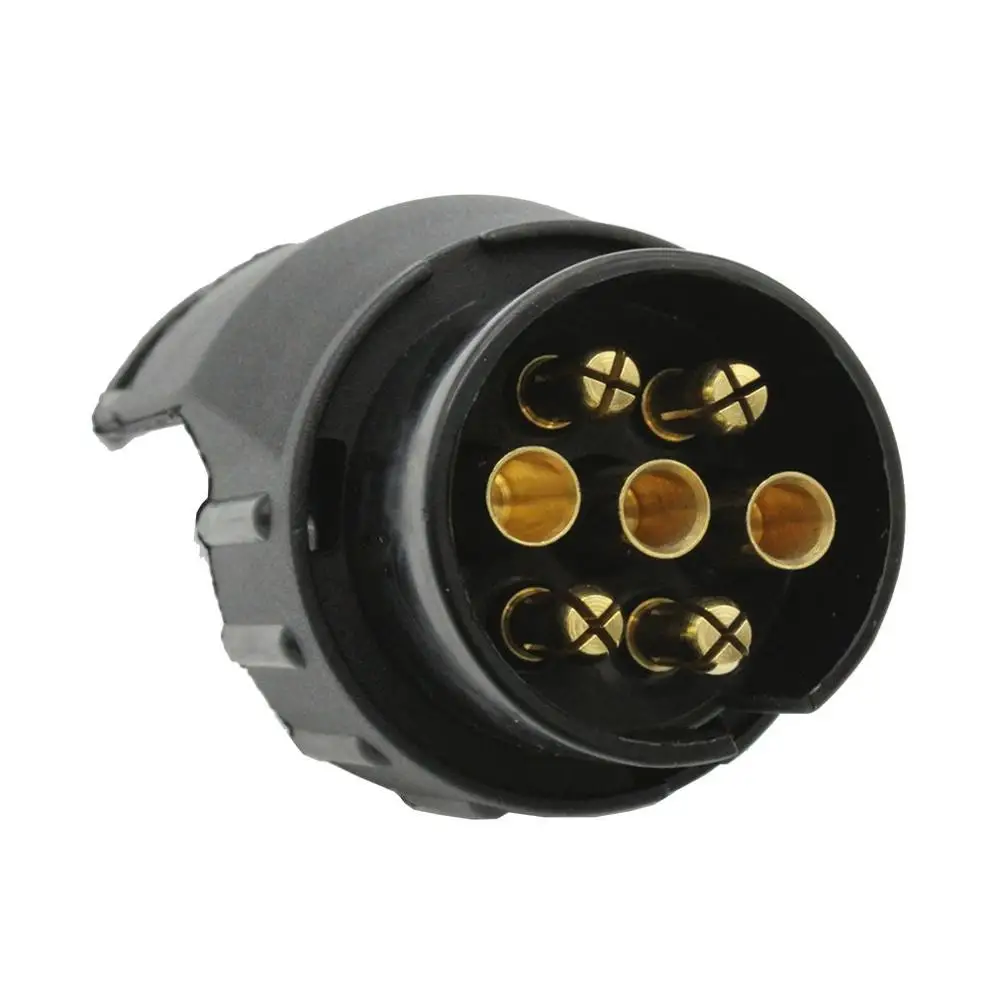 7 Pin To 13 Pin Plug Adapter Converter Tow Bar Socket Converter Black Auto Accessories
