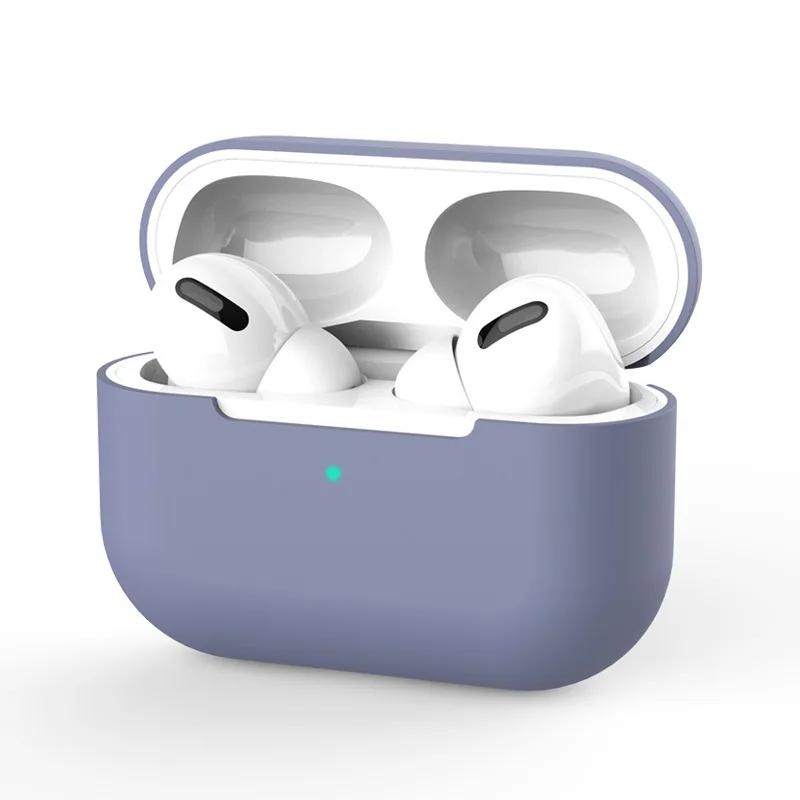Силиконовый чехол для Apple Airpods pro TWS Bluetooth наушники мягкий силиконовый защитный чехол для Airpods защитный чехол s - Цвет: Blue