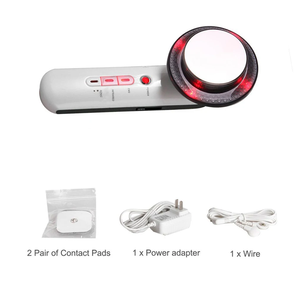 NEW 3 in 1 Body Beauty Slimming Massager Ultrasound Micro Current EMS Infrared Heat Therapy Beauty Device Home Use EU/UK/AU Plug