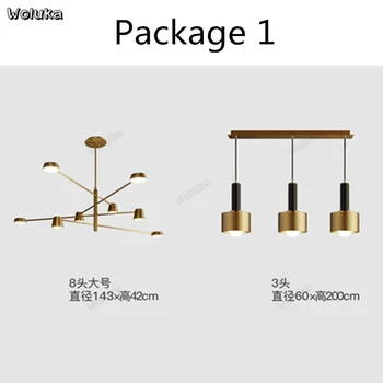 

Nordic Restaurant All Copper Chandelier Bar Dining Room Dining Table Light Bedroom Light Modern Simple Lighting CD50 W07
