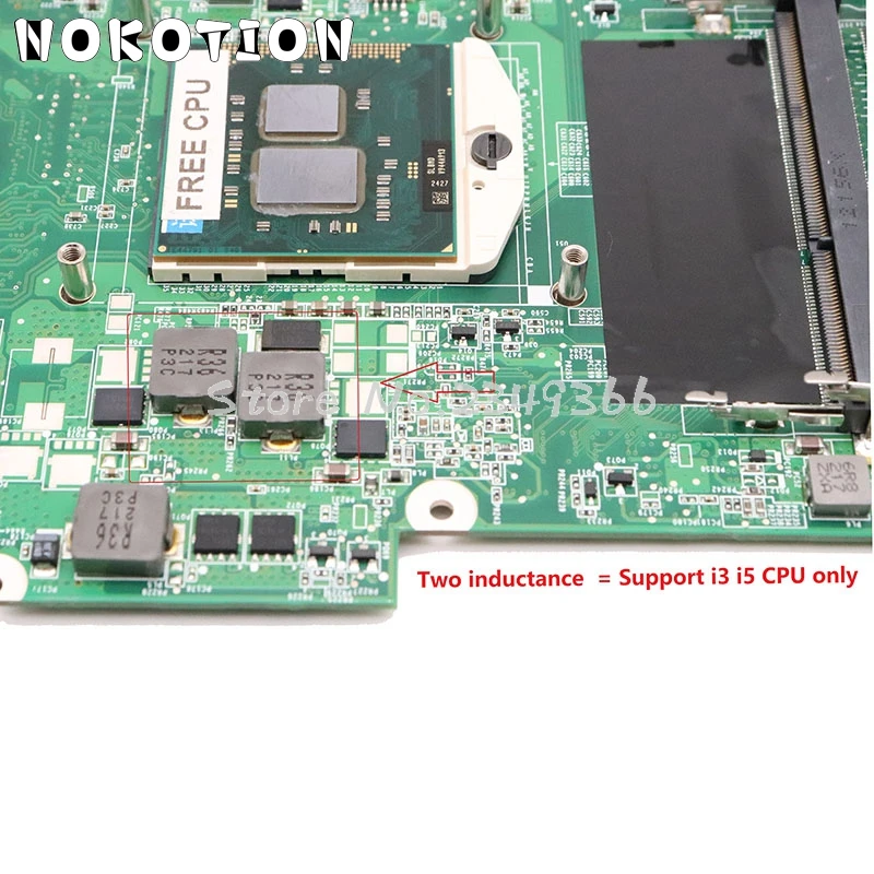 NOKOTION DAKL3AMB8G1 DAKL3AMB8D0 DAKL3AMB8E0 для lenovo Ideapad Y560 Материнская плата ноутбука HM55 DDR3 HD5650M 1 ГБ с i5 Процессор