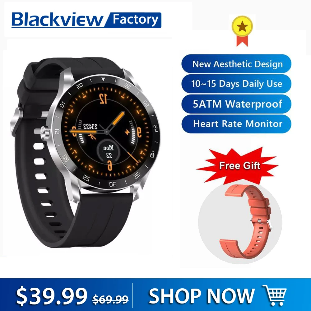 Смарт-часы Blackview X1 спортивные часы с пульсометром монитором сна
