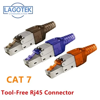 

Tool-Free Shielded RJ45 Cat 7 / Cat6A Termination Plug Cat7 Plug / Cat7 Connector cat6A connectors Modular 22/23/24AWG