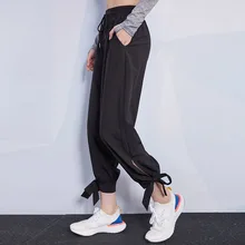 Штаны-фонарики, женские осенние свободные повседневные штаны на бретелях, спортивные штаны, свободные дышащие штаны для фитнеса