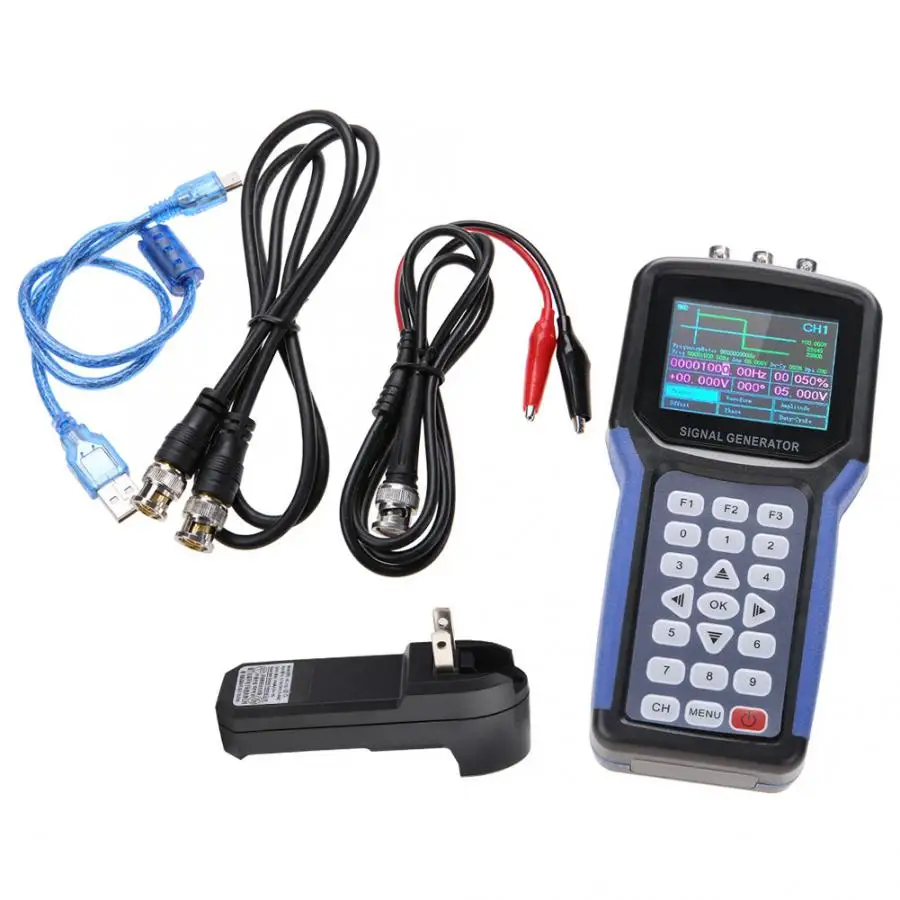 

JDS2062A Handheld 30MHz 2 Channel Digital Signal Generator Multimeter Frequency Meter S4R2 AC110-220V