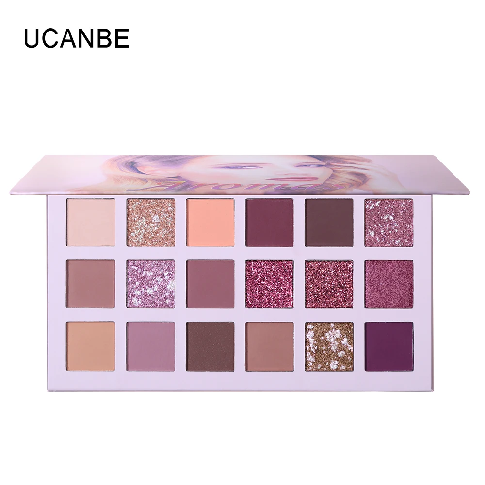 

UCANBE Aromas Nude Eye Shadow Palette 18 Color Eyeshadow Shimmer Matte Glitter Powder Waterproof Paleta De Sombra Makeup Pallete