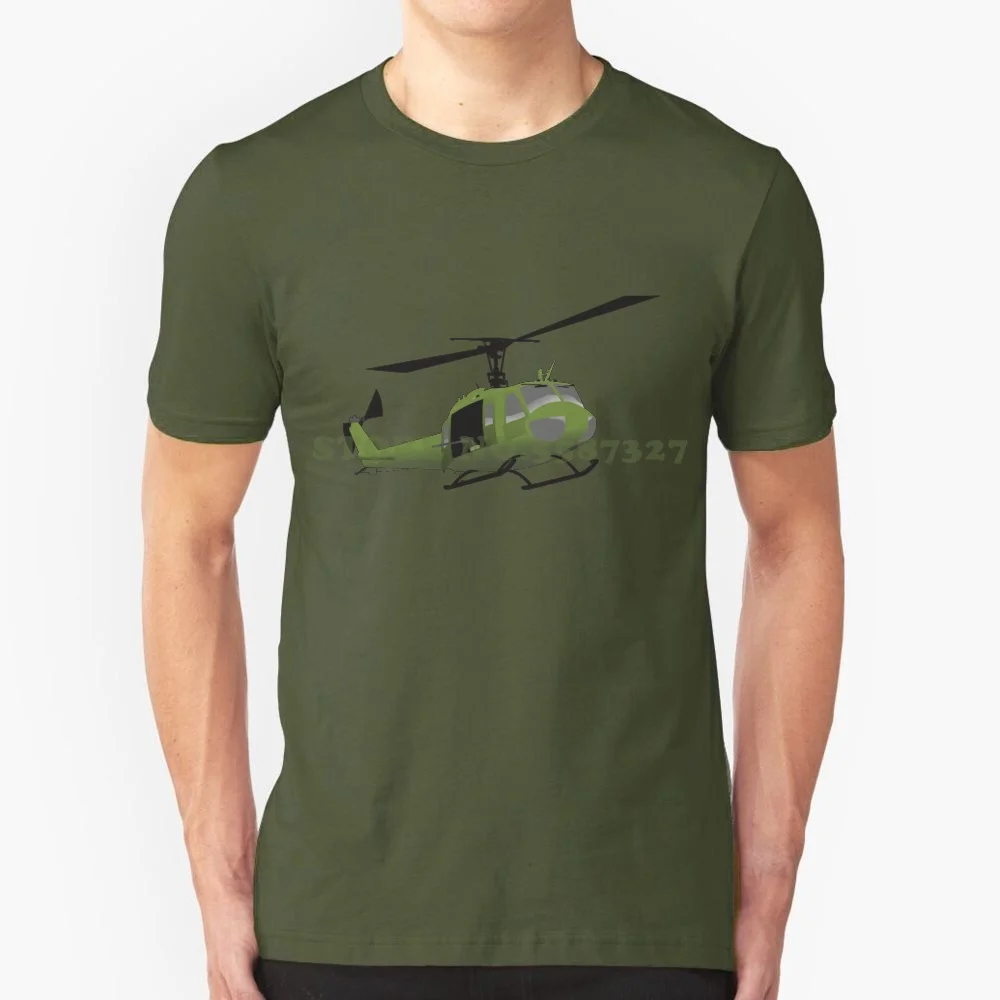 Uh - 1 Huey Helicopter Pilot Cool Design Trendy T-Shirt Tee Uh 1 Huey Iroois Military Helicopter Machine Gun Vietnam War Bell