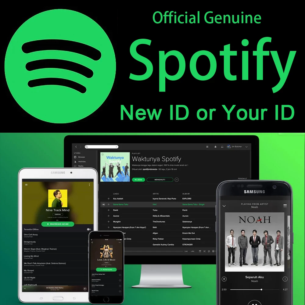 Spotifys-reproductor de música prémium, alta calidad, Global, funciona en coche, Android, IOS, tableta, PC, Iphone, sin anuncios
