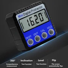 360 graus mini digital inclinômetro nível eletrônico transferidor ângulo régua medidor de medição localizador com ímã 2 estilo