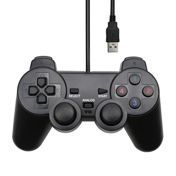 Vibration Joystick Wired USB PC Controller For PC Computer Laptop For WinXP/Win7/Win8/Win10 For Vista Black Gamepad 1
