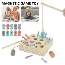 Jouets Montessori en bois pour bébés, jeu magnétique avec chiffres, jeu de pêche, Puzzle éducatif pour enfants, cadeau d'anniversaire 