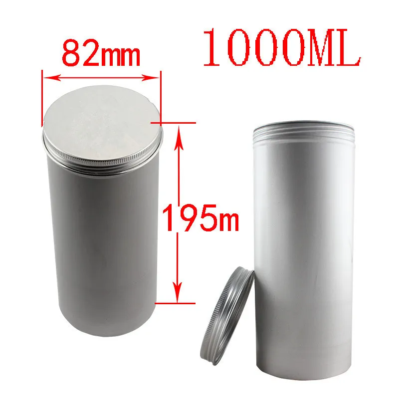 1pc 1000g Empty Silver Aluminum Jars Car Wax Containers With Lids Hair