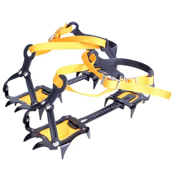 

Super sell-10-Point Crampons Manganese Steel Climbing Gear Anti-Skid Snow Ice Climbing Shoe Grippers Crampon Traction Device Mou