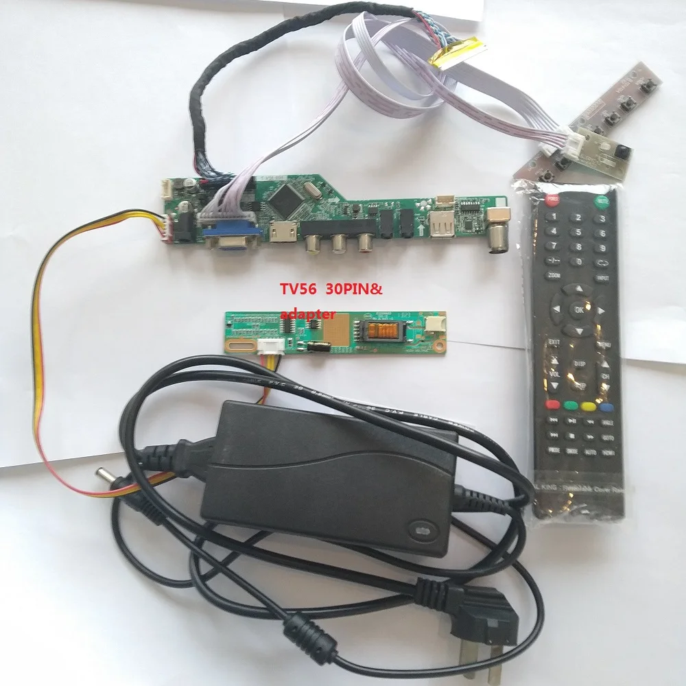  HDMI USB universal compatible Controller Board with adapter power kit Card TV AUDIO AV VGA LCD 30pi - 4000046186984