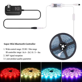 

5m 150 LED DC12V LED Strip Set 5050RGB LED Bluetooth Control Lighting for TV Home Party Bar Background Lamp Decor Tape Lamp