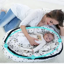 Чудо-детская переносная люлька Nursey, чистый хлопок, дорожная складная кроватка для младенца, сумка для младенцев, малышей, для новорожденных, Лежанка для 0-3 лет