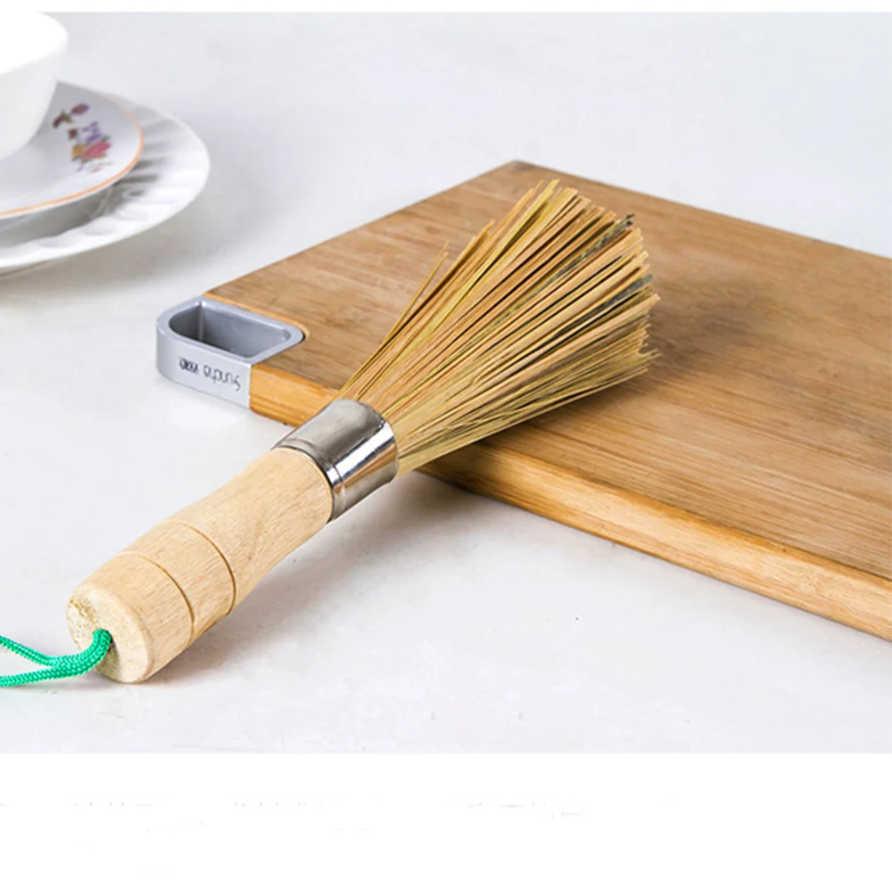 Бамбуковая щетка ручной работы антипригарная масляная щетка мытье посуды в дополнение деревянная сковородка с ручкой горшок стиральная кисть кухонные принадлежности