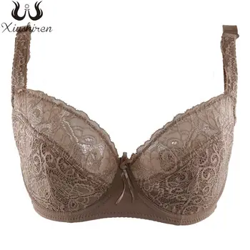 

Xiushiren Women's Floral Bralette bh Underwear Plus Size Bra Sexy Soft Underwire Lace Padded Brassiere Plus Size 75-100 DD E F