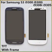 4,8 ''S3 TFT lcd дисплей lcd кодирующий преобразователь сенсорного экрана в сборе с рамкой зарядки для samsung Galaxy S3 i9300 i9300i i9308i i9305
