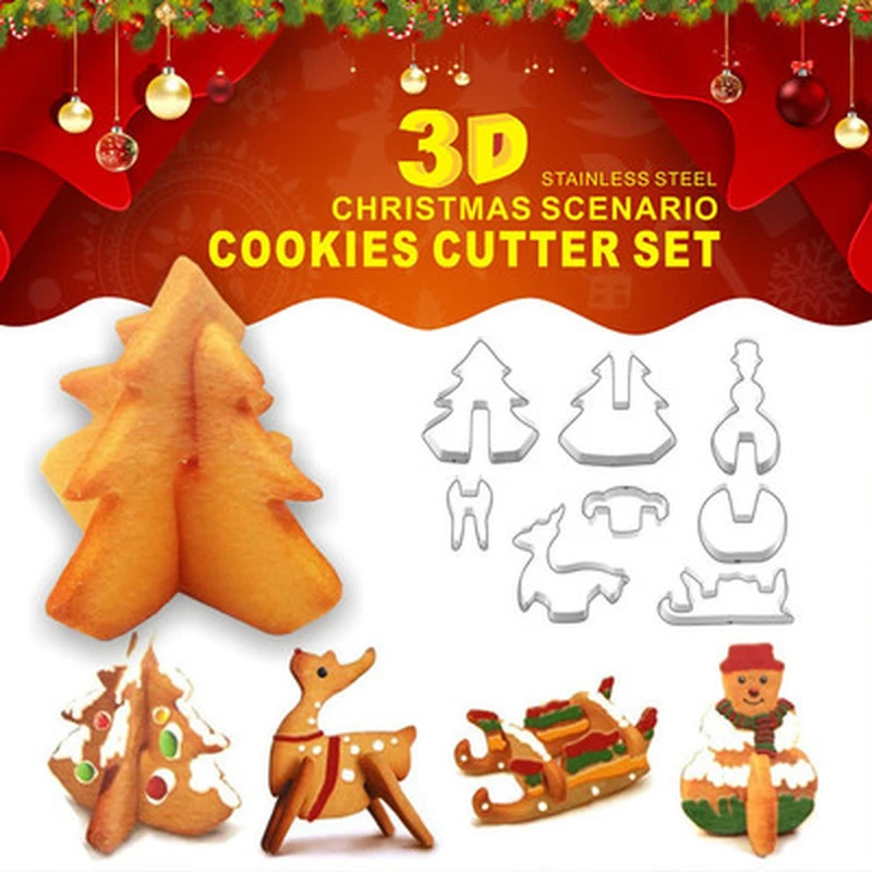 New Tool For Christmas 2022 Christmas Cookie Cutter Gingerbread Xmas Tree Mold For Baking Cake  Decorations Tools Navidad Gift Diy Chocolate 2022 New Year|Cookie Tools| -  Aliexpress